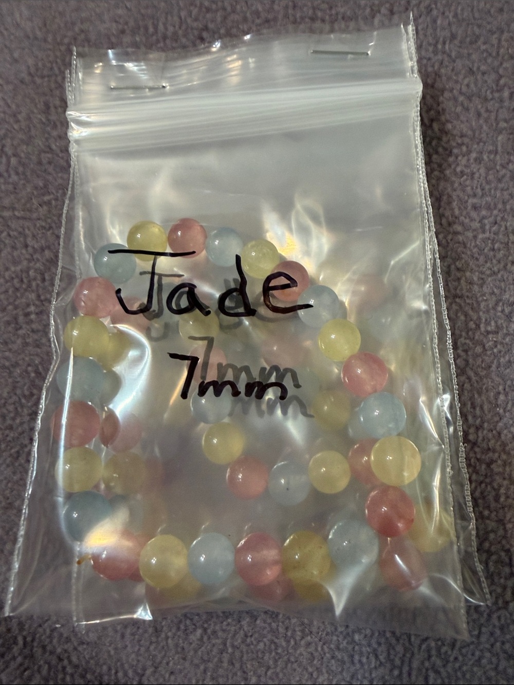 Multicolor Pastel Jade Beaded Stretch Bracelet